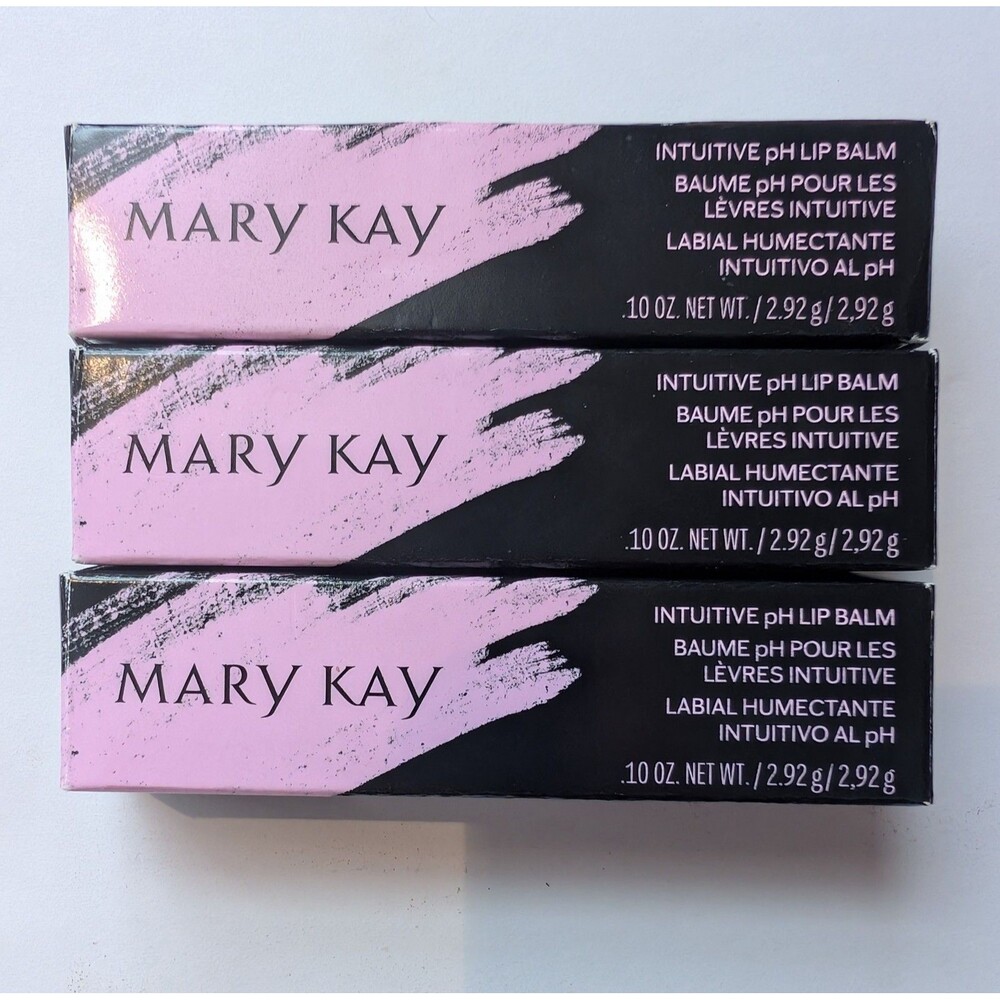 3 Mary Kay Intuitive pH Lip Balm - Pink Rose 156263 - Discontinued .10 Oz. NIB